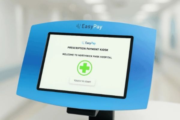 A payment kiosk for card payments.